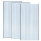 Hotop 3 Pcs Polycarbonate Greenhouse Panels Double Layer Polycarbonate Panels Waterproof UV Protected Sheet Corrugated Plastic Roof Greenhouse Replacement Cover (4' X 2' X 0.24")