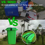 Metal Double Claw Trash Can Locks Strap for Raccoon Animals,Universal for 28-96 Gallons Trash Can Lid Lock,Black 2Pcs Adjustable Anti-rust Coating Garbage Can Bungee Cord Belt Rope Outdoor,Hook-on