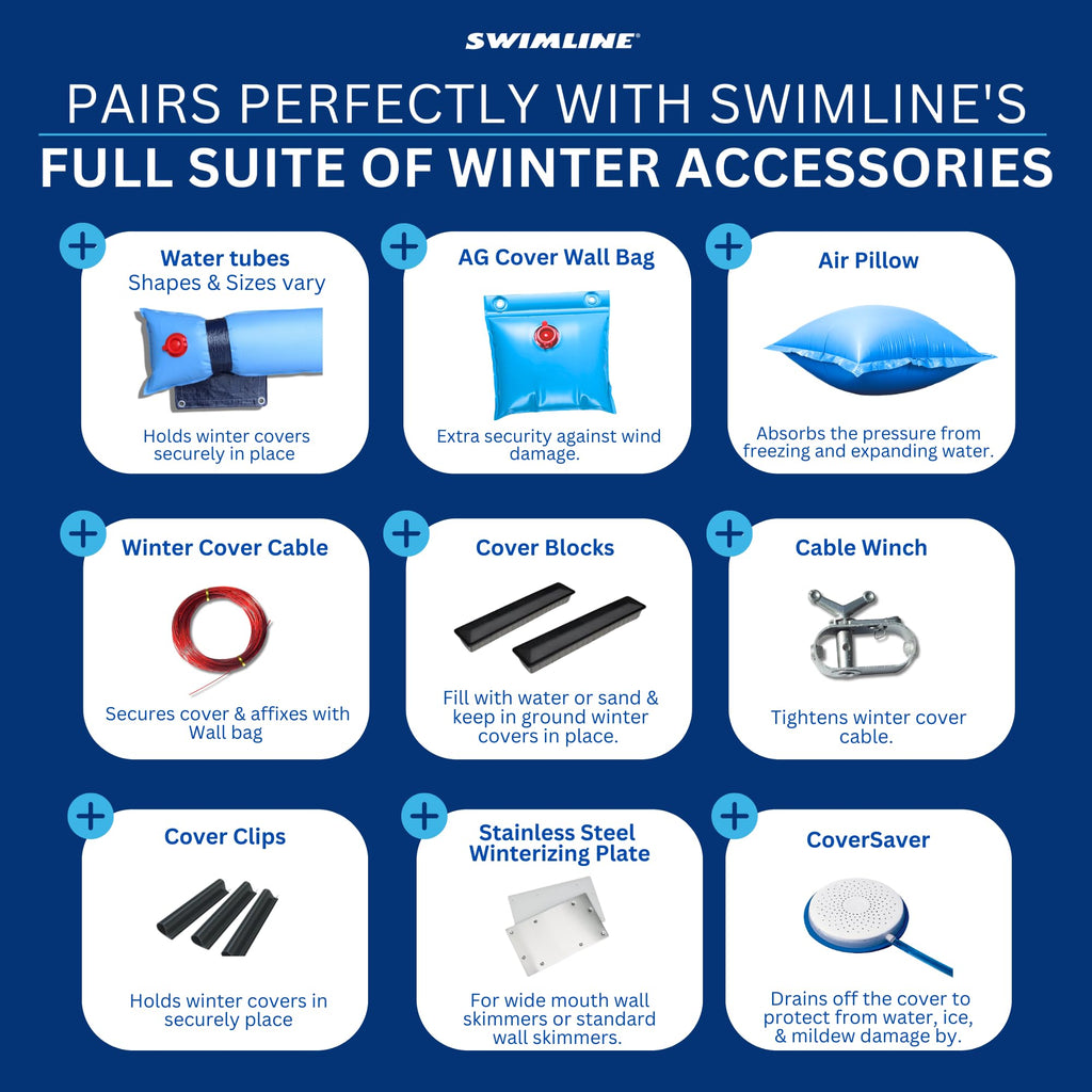 SWIMLINE HYDROTOOLS Air Pillow For Above Ground Pools Cover Winterizing 3-Pack | 4 x 4 ft Cushion Swimming Pool Closing Winter Kit | Cold Resistant Ice Equalizer Thick Pillows Accessories | 1144 ACC44