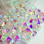 Troyune 200pcs 14mm Crystal Glass Octagon Beads with 2 Holes, Faceted Prism Spacer for DIY Jewelry Making, Chandelier Replacement, Suncatcher, Lamp Hanging Ornaments and Pendant Crafts