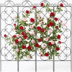 Thealyn 4 Pack 48" x 12.5" Metal Trellis for Potted Plants and Planters