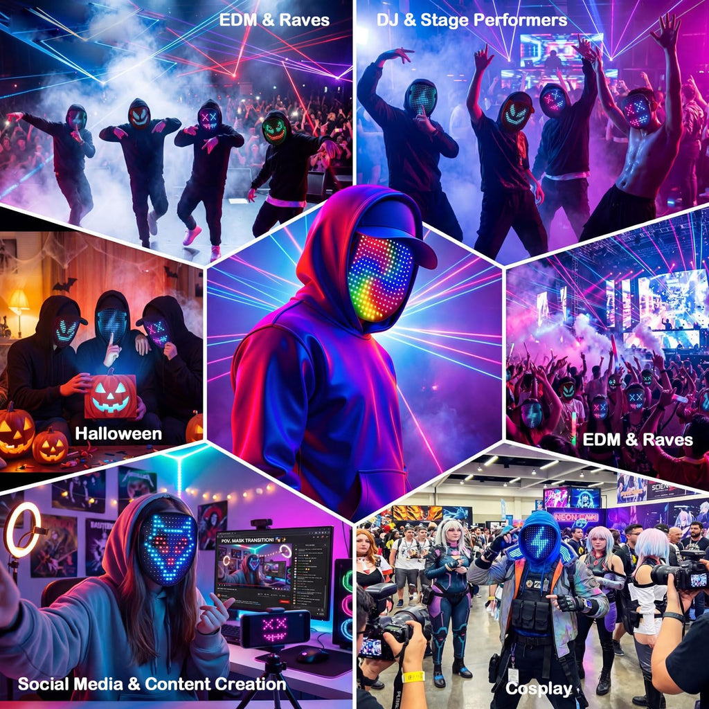MEGOO Led Light up Mask with Gesture Sensing,Boys Toys Gifts for Kids
