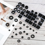 200pcs Rubber Grommet Kit, Hollow Rubber Grommets, 8 Sizes Wire Grommets