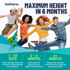 BoneScience Inc Height Growth Maximizer - Growth Optimization Supplement for Teens & Young Adults – Bone & Development Support with Calcium, Vitamin D3, Zinc & Amino Acids – 2 Pack (60 Count Each)