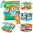 hahaland Baby Book for 1 Year Old - Touch and Feel Soft Activity Books Tummy Time Baby Toy 6 9 12 18 Months Interactive Book for Babies 6-12 Month on Airplane Christmas Birthday Gift Stocking Stuffers