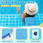 Yerliker 1 Pcs Foldable Hot Tub Booster Seat for Adults, Adjustable 2 Heights up to 6.3", Weighted Booster Seat 3D Air Mesh Hot Tub Accessories Quick Dry Micro Dot Non Slip for Spa Bathtub Pool