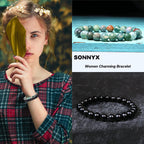 SONNYX 15 PCS 8mm Gorgeous Semi-Precious Gemstones Bracelets Unisex