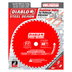 Diablo Steel Demon Cermet II Saw Blade with Triple Chip Grind and Perma-Shield Coating - Ideal for Medium Metal Cutting - 7-1/4" Diameter, 48 TCG Teeth - D0748CF