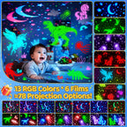 Night Light for Kids Sensory Toys, 6 Films Star Projector Light for Bedroom