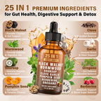 Royavita 25-in-1 Liposomal Wormwood Black Walnut Clove Parasite Cleanse with Clove, Garlic, Pumpkin Seed, Oregano & Berberine – 98% Absorption for Superior Digestive Health & Balance, 2 * 90ml