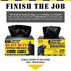 Reli. Contractor Garbage Bags 55 Gallon | 40 Trash Bags | Heavy Duty | Black Contractor