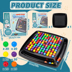 Intellectual Chess Board Game, Chess Elimination Board Game, 120 Pieces Rainbow Color Beads Board Game Interactive Strategy Board Game for Children and Adults