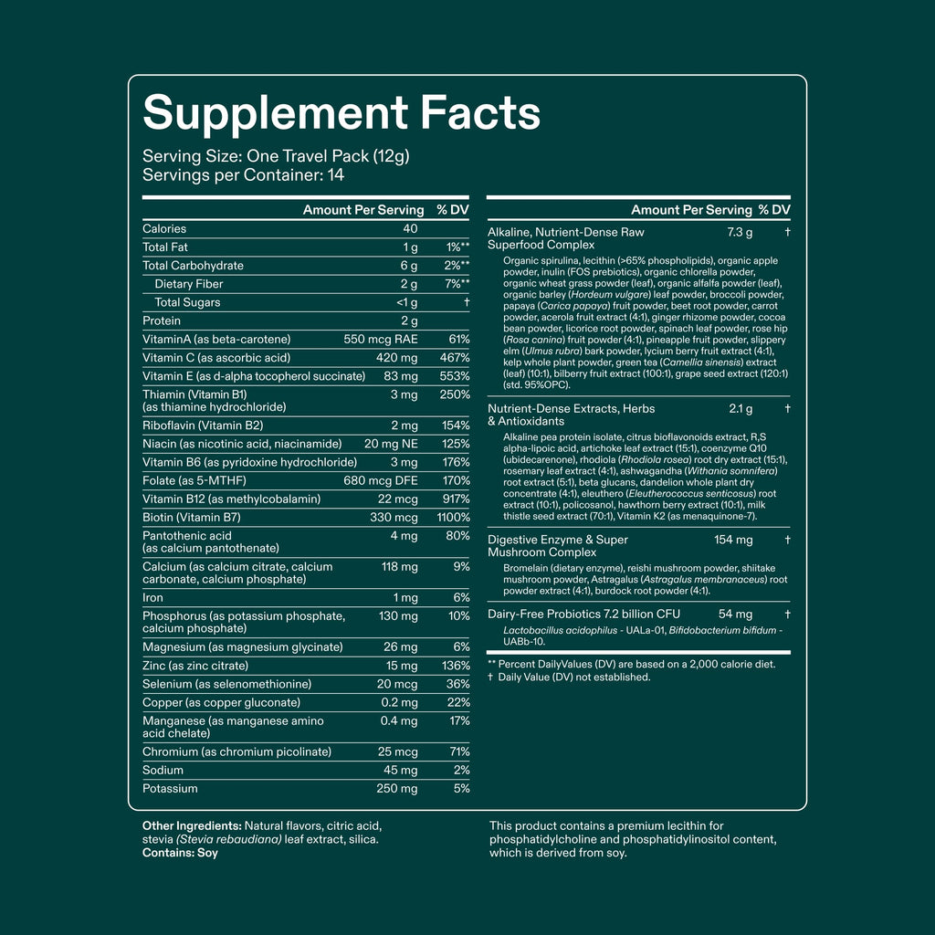 AG1 Multivitamin for Men & Women, Greens Powder Supplement, Probiotic, Gluten Free, Vegan, Keto | 75 Vitamins | Improve Gut Health | (Athletic Greens) Travel Packs 30ct, No Shaker, Classic Formula