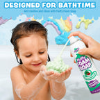 Tub Works® Fluffy Foam Soap, Variety 6 Pack | Shape, Mold & Create Bath Art with Soft Bath Foam for Kids | Gentle, Cleansing Kids Bath Soap | Easy-to-Use Spray Nozzles | Fruity, Fun Bath Colors