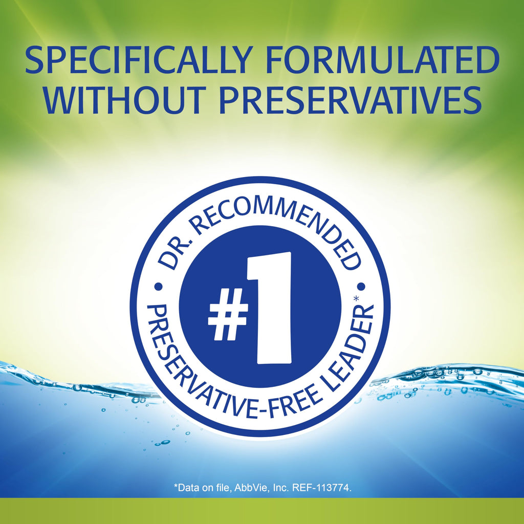 Refresh Relieva PF Lubricant Eye Drops for Dry Eyes, Preservative-Free, 0.01 Fl Oz Single-Use Containers, 30 Count