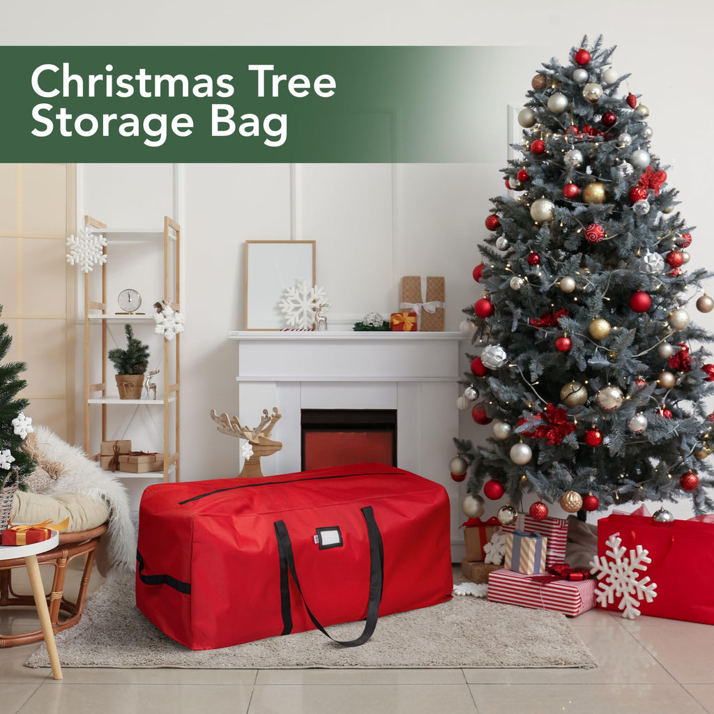 Holiday Cheer Christmas Tree Storage Bag Waterproof 9ft Red