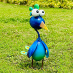 Kircust Peacock Decor Metal Yard Art Outdoor Statues Lawn Decorations Outside Garden Peacocks Decoration for Home