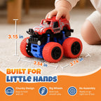 Monster Truck for Boys 3 4 5 6 7 Year Old Push and Go Friction Powered Car