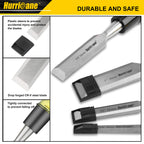 HURRICANE 4 Piece Wood Chisel Set for Woodworking. CR-V Steel Beveled Edge Blades with Safety Caps. Extra Large Grip, Impact-Resistant PVC Handle Chisels (1/4", 1/2", 3/4", 1")