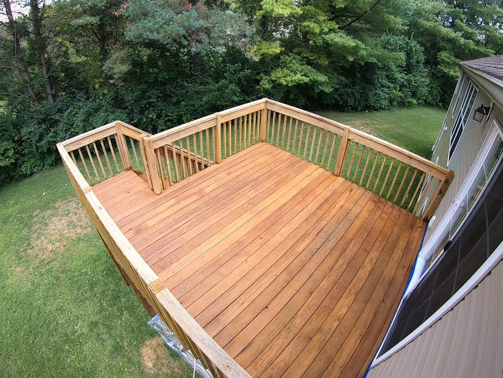 SaverSystems #1 Deck Premium Semi-Transparent Outdoor Wood Stain and Sealer in One - Water Based Wood Stain for Decks, Fences, & Siding - 1 Gallon (Cedar)