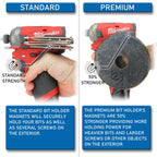Halberd Premium Bit Holder for Gen 2 and Gen 3 Tools, Securely Screws to Belt Clip Mount, Premium Strength Magnets, for Milwaukee M12 Gen 2 and Gen 3 Tools Only (2 Pack, Premium)