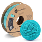 Polymaker TPU Filament 1.75mm Polymaker Teal, 0.75kg Shore 90A Flexible 3D Printer Filament 1.75mm - PolyFlex TPU90 3D Printing TPU Filament 0.75kg Teal Soft Flexible Filament