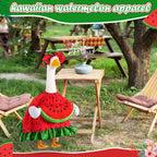 Sanwuta Summer Goose Outfit for 23" Porch Goose Costume with Hat,Watermelon