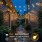 suddus 43FT Connectable Globe String Lights Plug in Remote Warm White