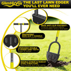 Half Moon Saw Tooth Lawn Edger, 40in Edger Lawn Tool with Double V-Blade