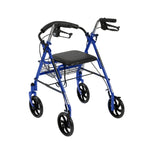 Drive Medical Rollator Walker with Seat, 7.5 Inch Wheels, Blue