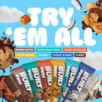 Built Bar 12 Pack High Protein and Energy Bars - Low Carb, Low Calorie, Low Sugar - Covered in 100% Real Chocolate - Delicious, Healthy Snack - (Cookie Dough Chunk Puff)