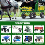 AR-PRO (2 Pack) 4.10/3.50-4 Tire and Wheel, Replacement Pneumatic Tires 10-Inch Wheel with 5/8" Bearings and 2.2" Offset Hub, Compatible with Hand Truck, Wheelbarrow, Wagon, Gorilla Carts