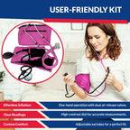 Dixie EMS Blood Pressure and Sprague Stethoscope Kit - Pink