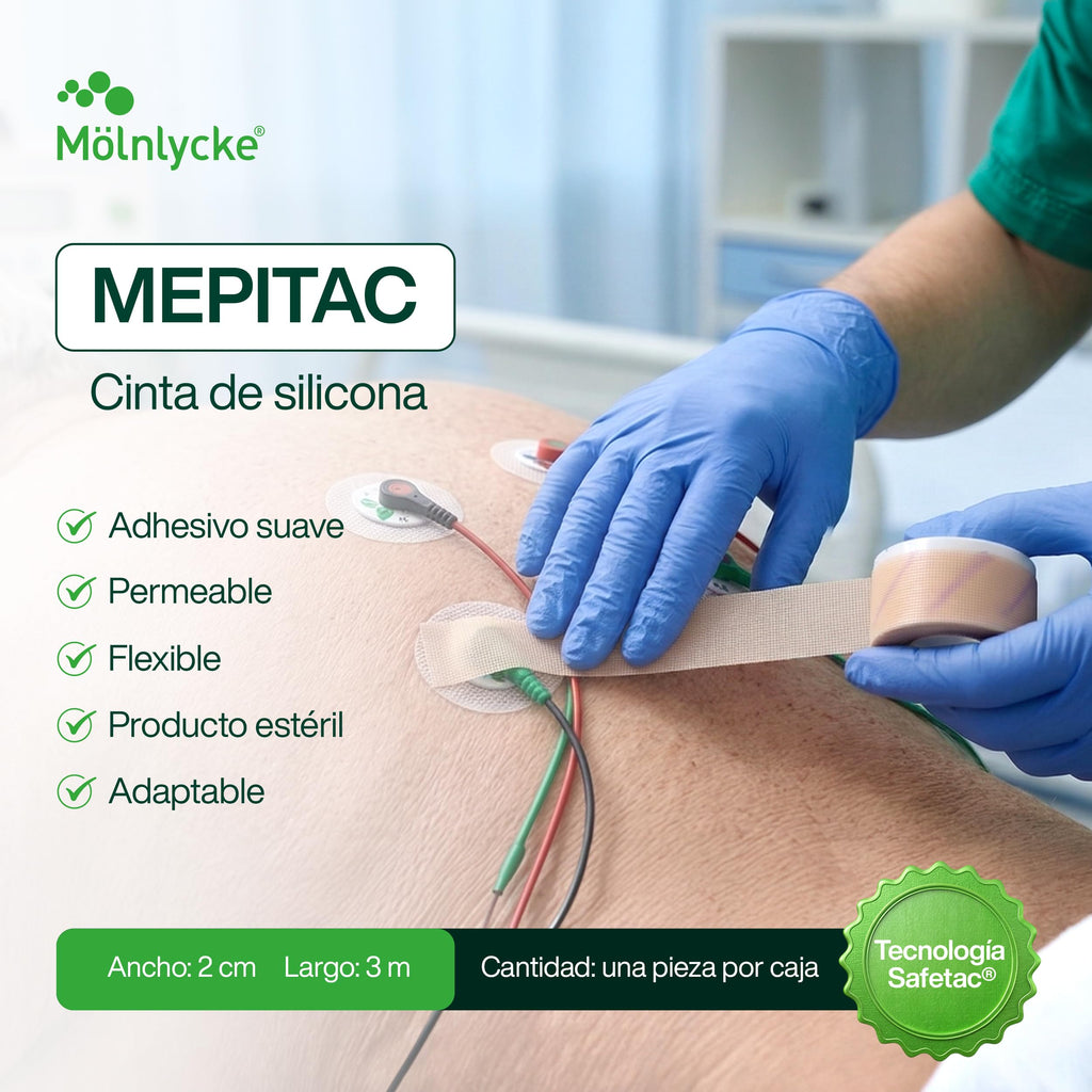 Mepitac 298300 Soft Silicone Tape, 2 cm x 3 /0.8 in x 3.3 yd