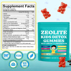 Zeolite Kids Gummies, Zeolite Detox for Kids with Zeolite, Omega-3, Elderberry, Vitamin C, Vitamin D3, Zinc, B12, for Energy, Focus, Digestive, Immune, Sugar Free (Mixed Berry Flavor-60 Gummies)
