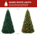 Hykolity 7 ft Prelit Artificial Christmas Tree with 300 Warm White LEDs