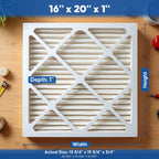 Aerostar 16x20x1 MERV 13 Air Filter, Pleated AC Furnace HVAC Filters (15.75x19.75x0.75), for Allergies Asthma Dust Pet Dander Pollen Smoke Bacteria, MPR 1200 FPR 7, USA, 4 Pack