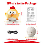GUKCO Interactive Dog Toys, Moving Ball Toy with Jumping & Music(Chick)
