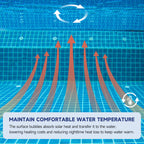 Pool Solar Cover, 12 x 24 ft Durable 16 mil Pool Covers for Inground & Above Ground Pools, Solar Pool Heater, Rectangle Solar Blanket with Bubbles, Blue