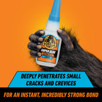 Gorilla Ultimate Super Glue, Fast Set Time, Clear, 15 g, 2-Pack