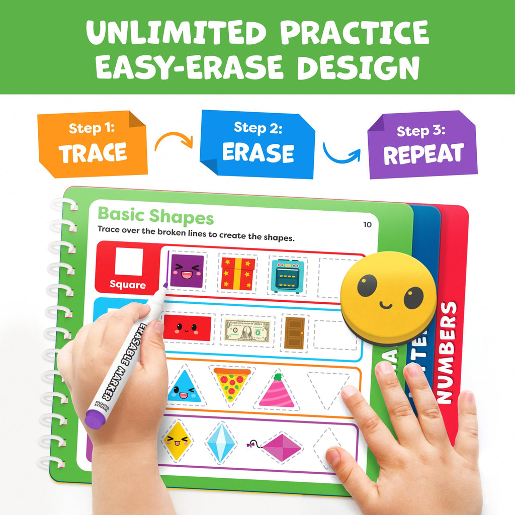 Preschool Learning Activities - Tracing Books for Kids Ages 3-5 - Toddler Handwriting Practice - Letter Tracing for Kids Preschool Kindergarten Workbooks 3-4, 4-5 - Learning Books - Back To School