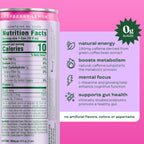 Bloom Nutrition Zero Sugar Energy Drink, Raspberry Lemon, 12oz 12pk