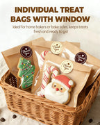 Bake Choice 100PCS Cookie Bags with Seal, 5.7x6.5 Individual Treat Bags