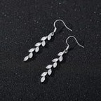 SWEETV Marquise Wedding Bridal Dangle Earrings for Brides Bridesmaid