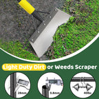 Garden Flat Shovel - Floor Scraper, 60" Multifunctional Garden Cleaning Shovels, Heavy Duty Floor Scrapers Long Handle,Metal Weeding Scraper for Lawn Edging, Snow Ice Removal,Snow Ice Scraper