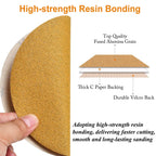 Aiyard 6-Inch No-Hole Hook and Loop Sanding Discs 220-Grit, Random Orbital Sandpaper for Automotive and Woodworking, 100-Pack