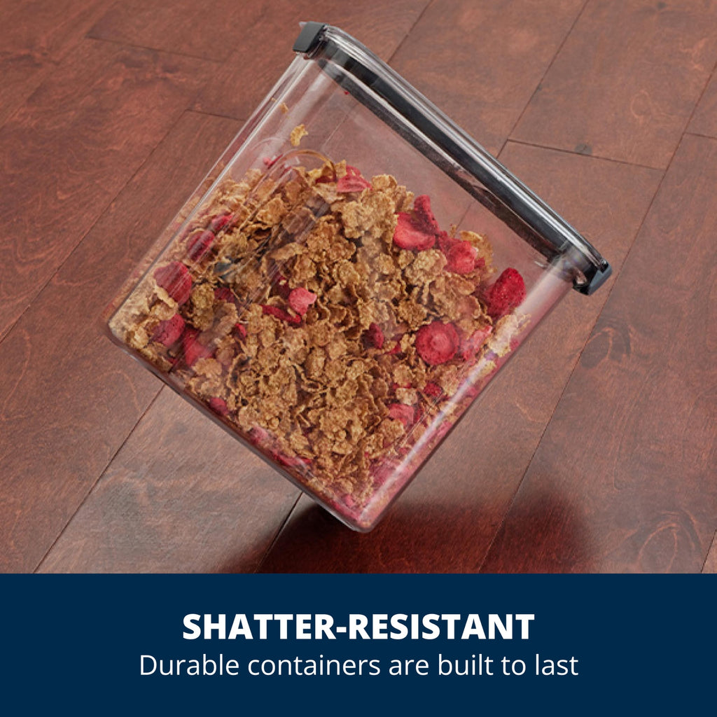 Rubbermaid Brilliance Airtight Cereal Food Storage Container, Shatterproof, BPA-Free and Dishwasher-Safe, 32oz Capacity