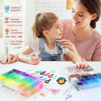 Quefe 72 Colors 15000 Pcs 5mm Fuse Beads Kit Melting Beads for Craft