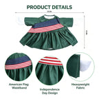 Xnetsby 4th of July Independence Day Statue of Liberty Porch Goose Outfit, America 250th Anniversary Patriotic Costume for 23-Inch Lawn Goose Garden Yard Patio Decoration