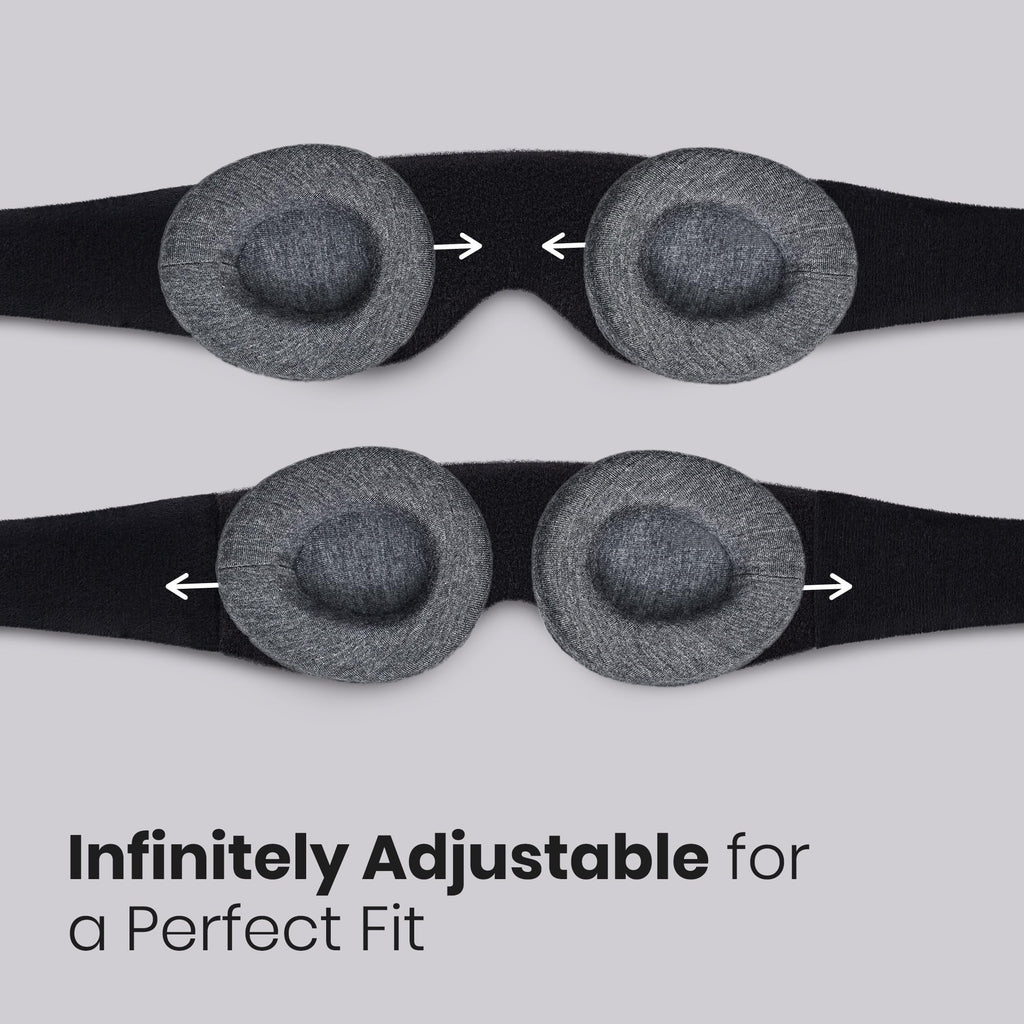 Manta Original Sleep Mask - Maximum Blackout Sleep Mask for Deep Sleep, Adjustable with Detachable Eye Cups, Zero Eye Pressure for Back & Belly Sleepers, Ideal for Travel, Shift Work & Daytime Sleep